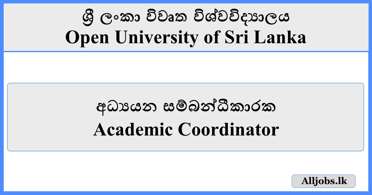Academic Coordinator - Open University of Sri Lanka