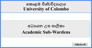 Academic Sub-Wardens - University of Colombo