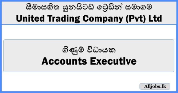 Accounts Executive - United Trading Company (Pvt) Ltd