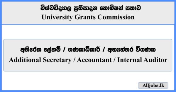 Additional Secretary, Accountant, Internal Auditor - University Grants Commission