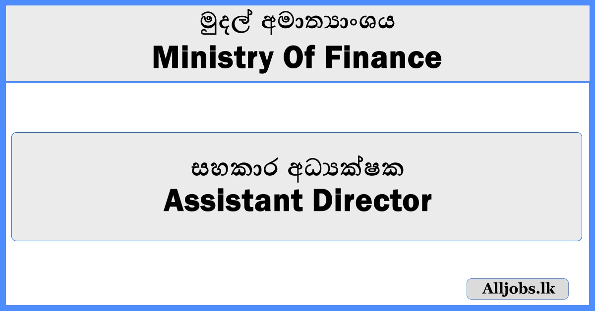 Assistant Director - Ministry Of Finance