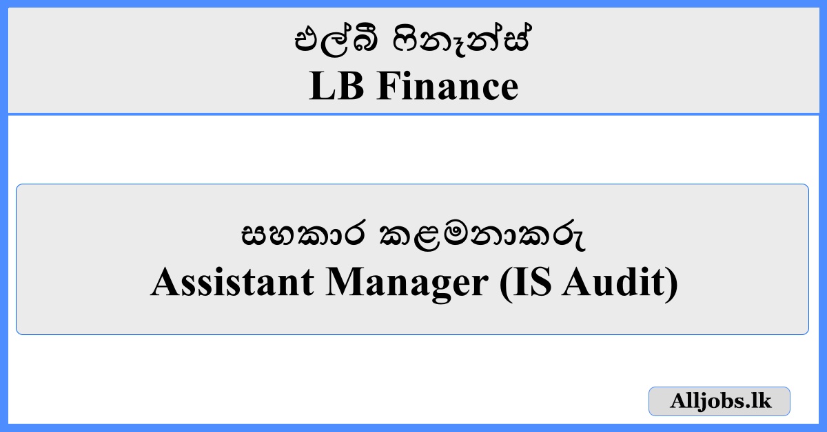 Assistant Manager (IS Audit) - LB Finance