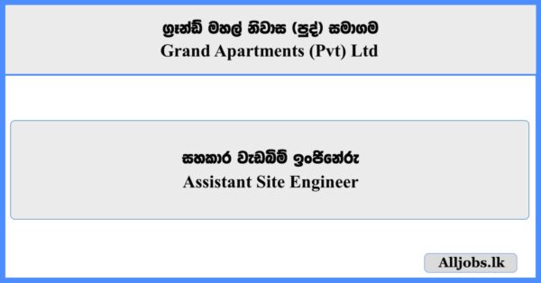 Assistant Site Engineer - Grand Apartments (Pvt) Ltd