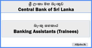 Banking Assistants (Trainees) - Central Bank