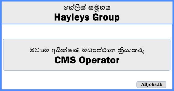 CMS Operator - Hayleys Group