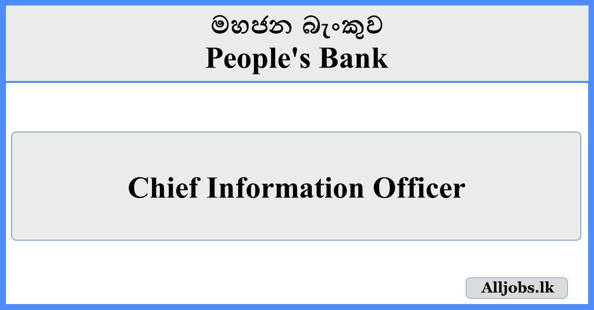 Chief Information Officer - People's Bank