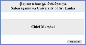 Chief Marshal - Sabaragamuwa University