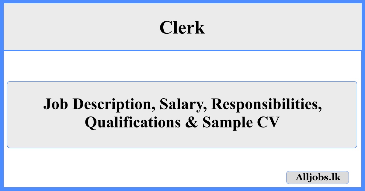Clerk Job Description