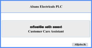 Customer Care Assistant - Abans Electricals PLC