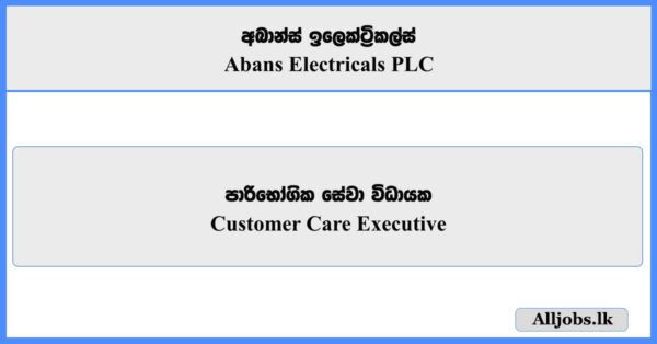 Customer Care Executive - Abans Electricals PLC