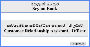 Customer Relationship Assistant / Officer - Seylan Bank