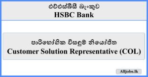 Customer Solution Representative (COL) - HSBC Bank