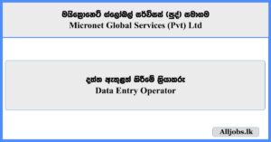 Data Entry Operator - Micronet Global Services
