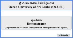 Demonstrator - Ocean University of Sri Lanka (OCUSL)