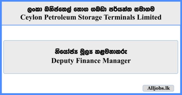 Deputy Finance Manager - Ceylon Petroleum Storage Terminals Limited