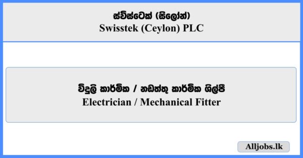 Electrician Mechanical Fitter - Swisstek (Ceylon) PLC