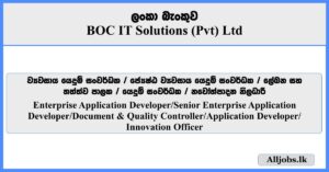 Enterprise Application Developer - BOC IT Solutions (Pvt) Ltd