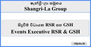 Events Executive RSR & GSH - Shangri-La Group