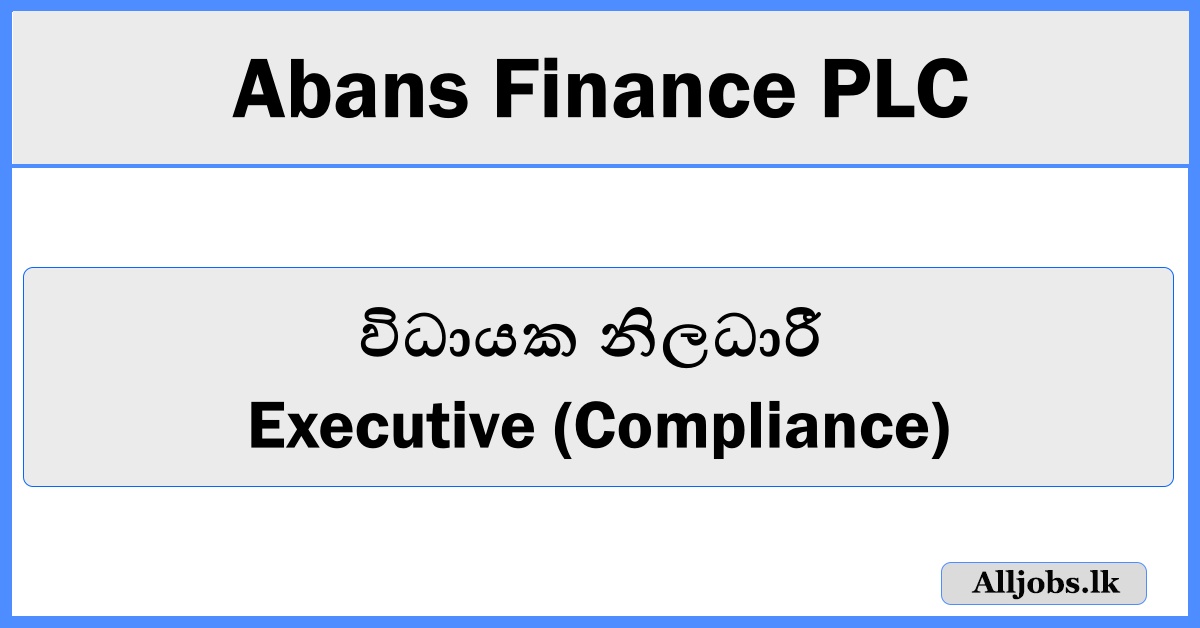Executive (Compliance) - Abans Finance