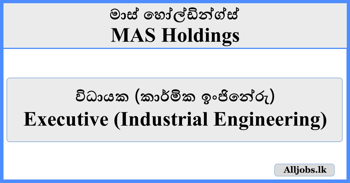 Executive (Industrial Engineering) - MAS Holdings