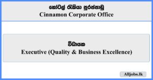 Executive (Quality & Business Excellence) - Cinnamon Corporate Office