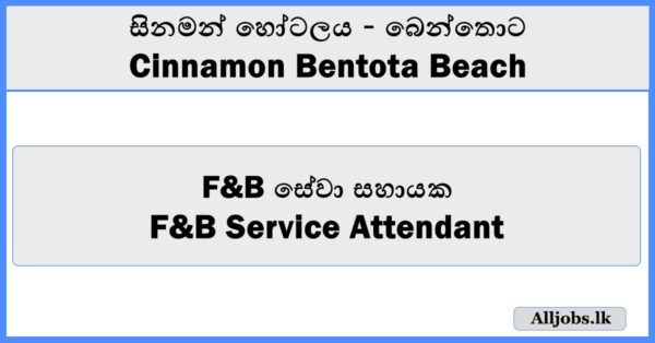F&B Service Attendant - Cinnamon Bentota Beach
