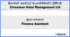 Finance Assistant-Cinnamon Hotel Management Ltd