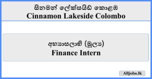 Finance Intern - Cinnamon Lakeside Colombo