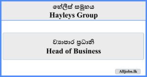 Head of Business - Hayleys Group