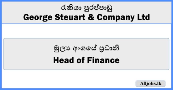Head of Finance - George Steuart