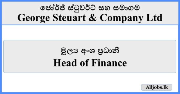 Head of Finance - George Steuart & Company