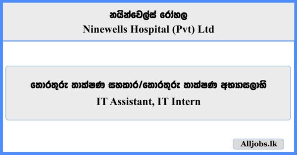 IT Assistant, IT Intern - Ninewells Hospital (Pvt) Ltd