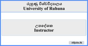 Instructor - University of Ruhuna