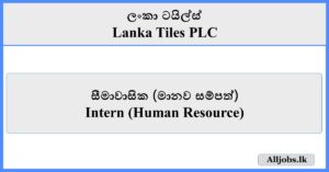Intern (Human Resource) - Lanka Tiles PLC