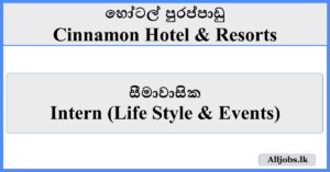 Intern (Life Style & Events) - Cinnamon Hotel & Resorts