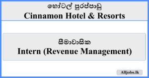 Intern (Revenue Management) - Cinnamon Hotel & Resorts