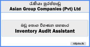 Inventory Audit Assistant - Asian Group Companies (Pvt) Ltd