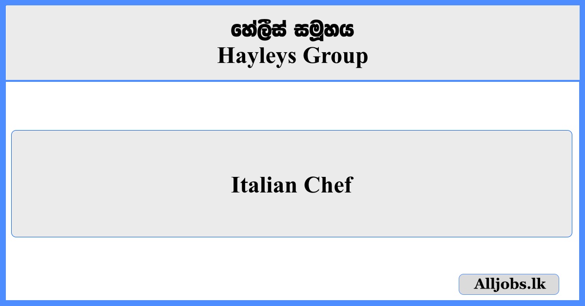 Italian Chef - Hayleys Group