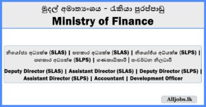 Job Vacancies - Ministry of Finance