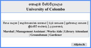 Job Vacancies - University of Colombo