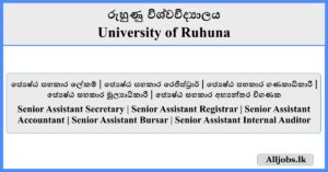 Job Vacancies - University of Ruhuna