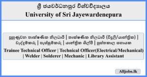 Job Vacancies - University of Sri Jayewardenepura