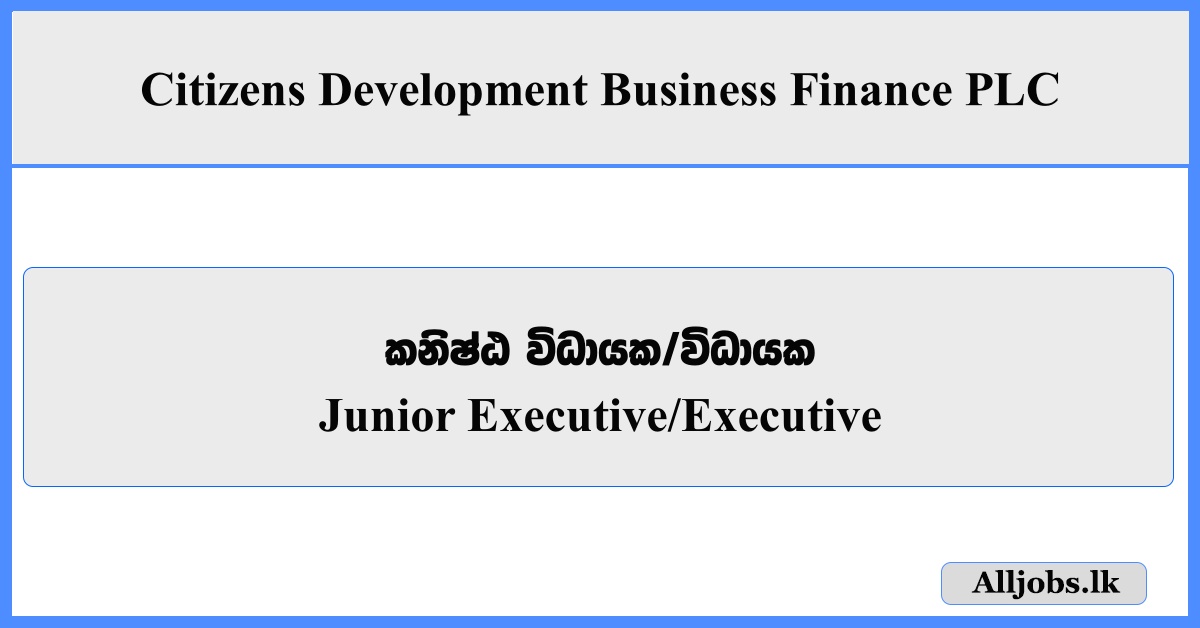 Junior Executive, Executive - Citizens Development Business Finance PLC