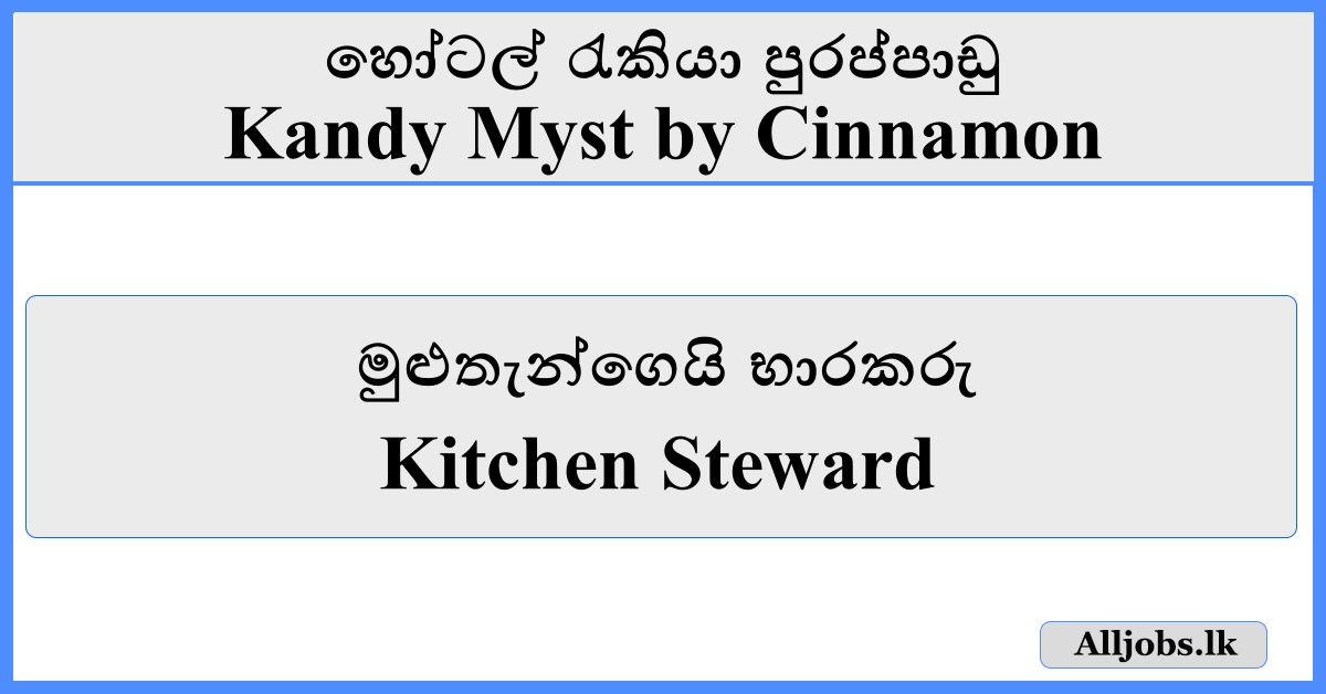 Kitchen Steward - Kandy Myst by Cinnamon