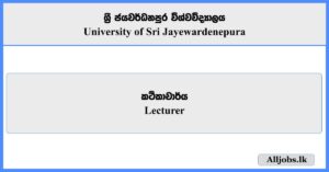 Lecturer - University of Sri Jayewardenepura