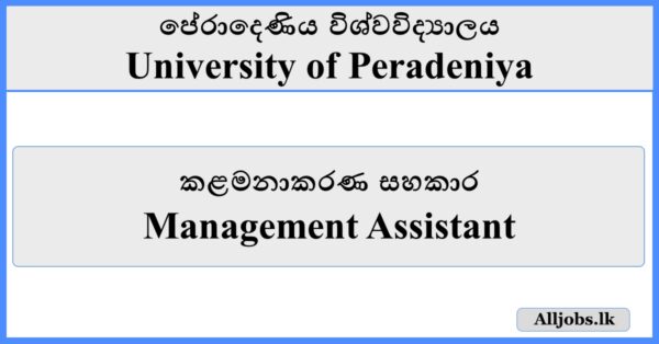 Management Assistant - University of Peradeniya