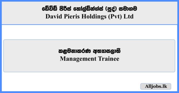 Management Trainee - David Pieris Holdings (Pvt) Ltd