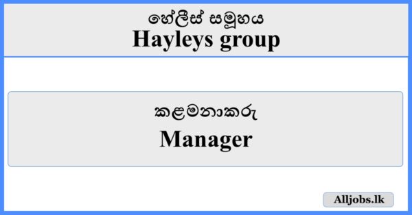 Manager - Hayleys Group