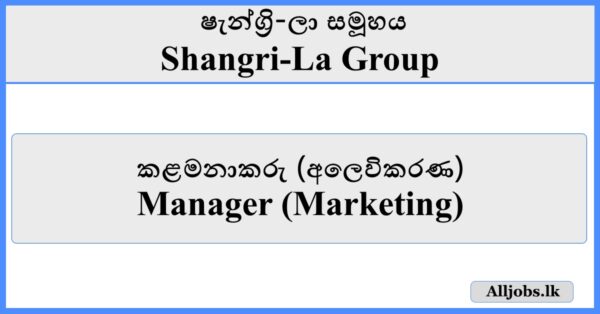 Manager (Marketing) - Shangri-La Group