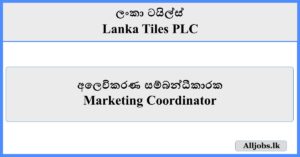 Marketing Coordinator - Lanka Tiles